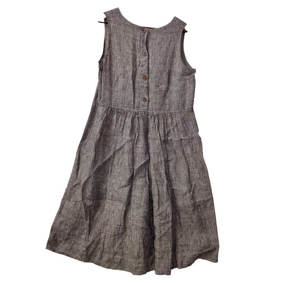FLAX 100% Linen Dress Women's S Sleeveless Tank Lagenlook Hippie Artsy Summer - Picture 5 of 13